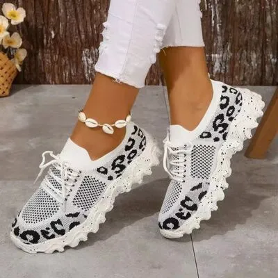 Leopard Mesh Sneakers