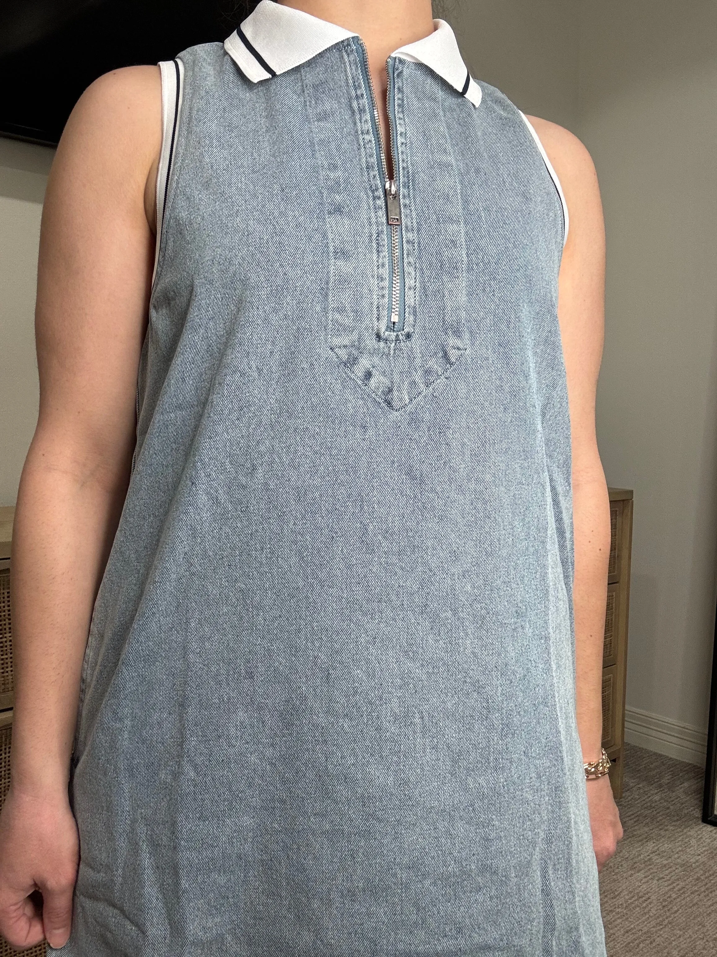 Light Denim Sleeveless Dress
