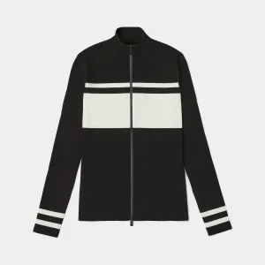 Long Sleeve Full Zip Stripe Sweater
