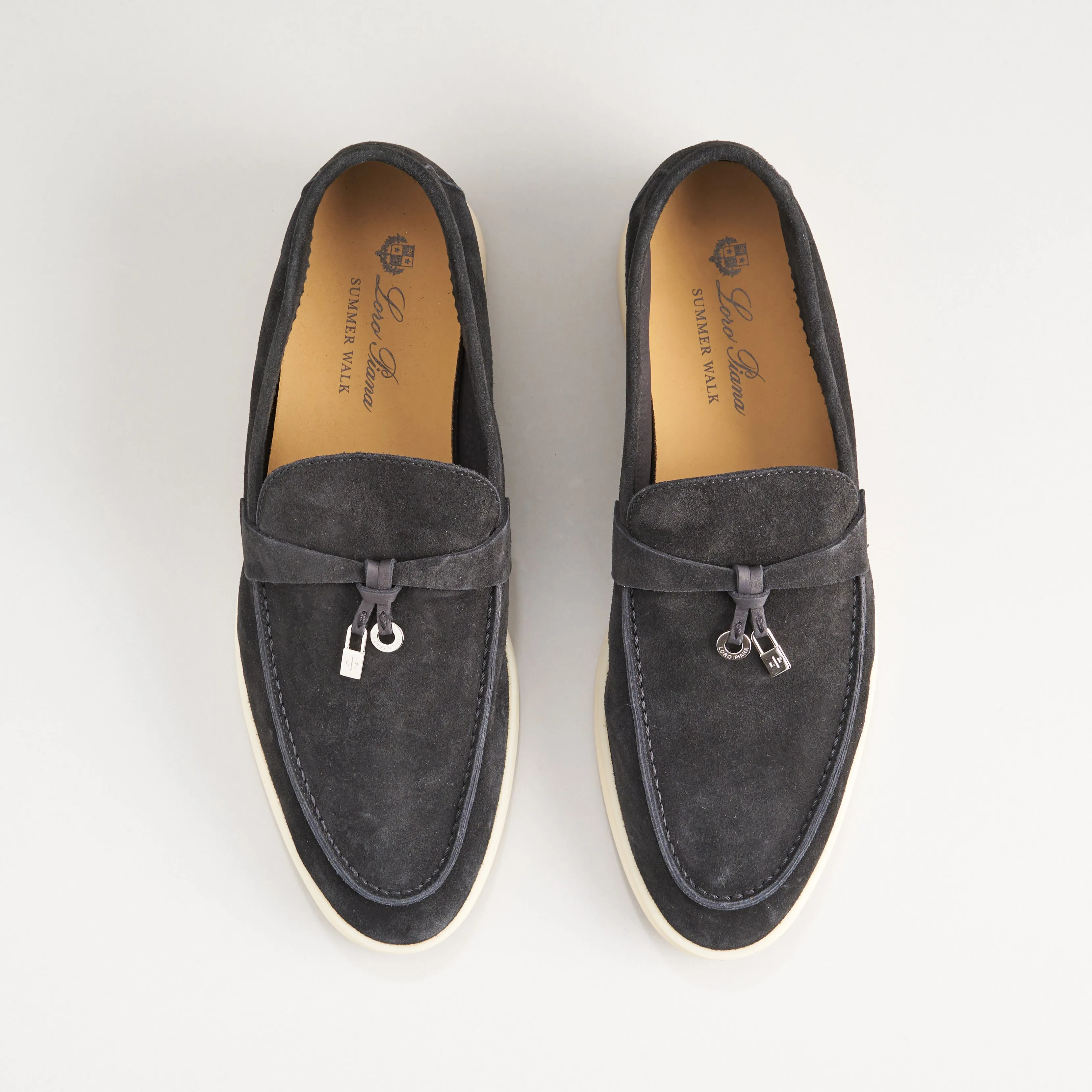 Loro Piana Summer Walk Charms Suede Shade Grown