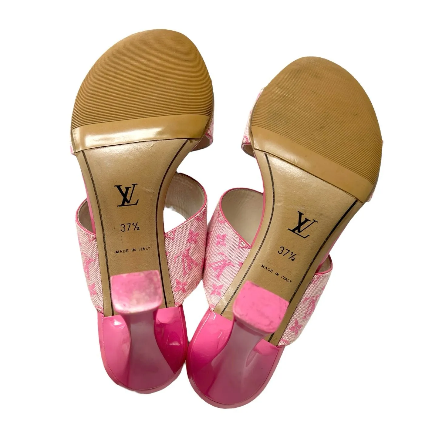 Louis Vuitton Pink Monogram Heels