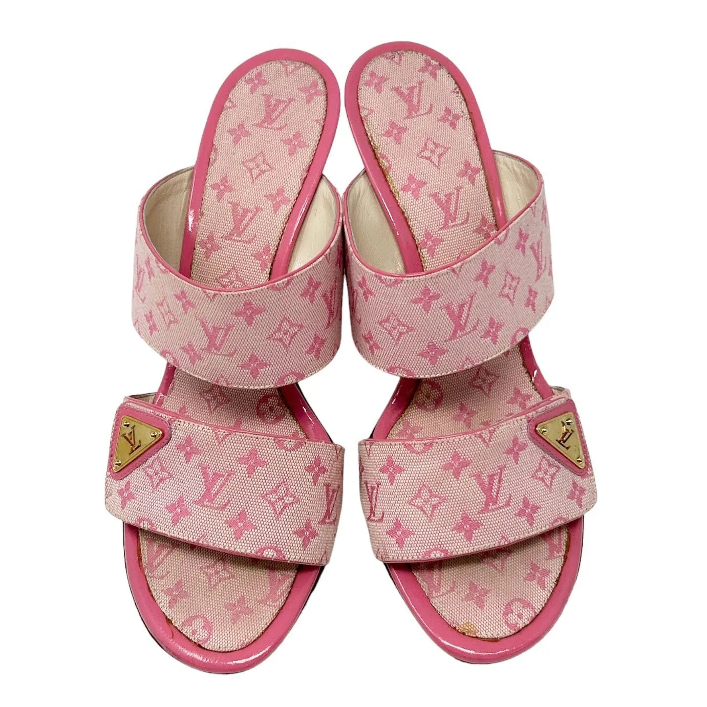 Louis Vuitton Pink Monogram Heels