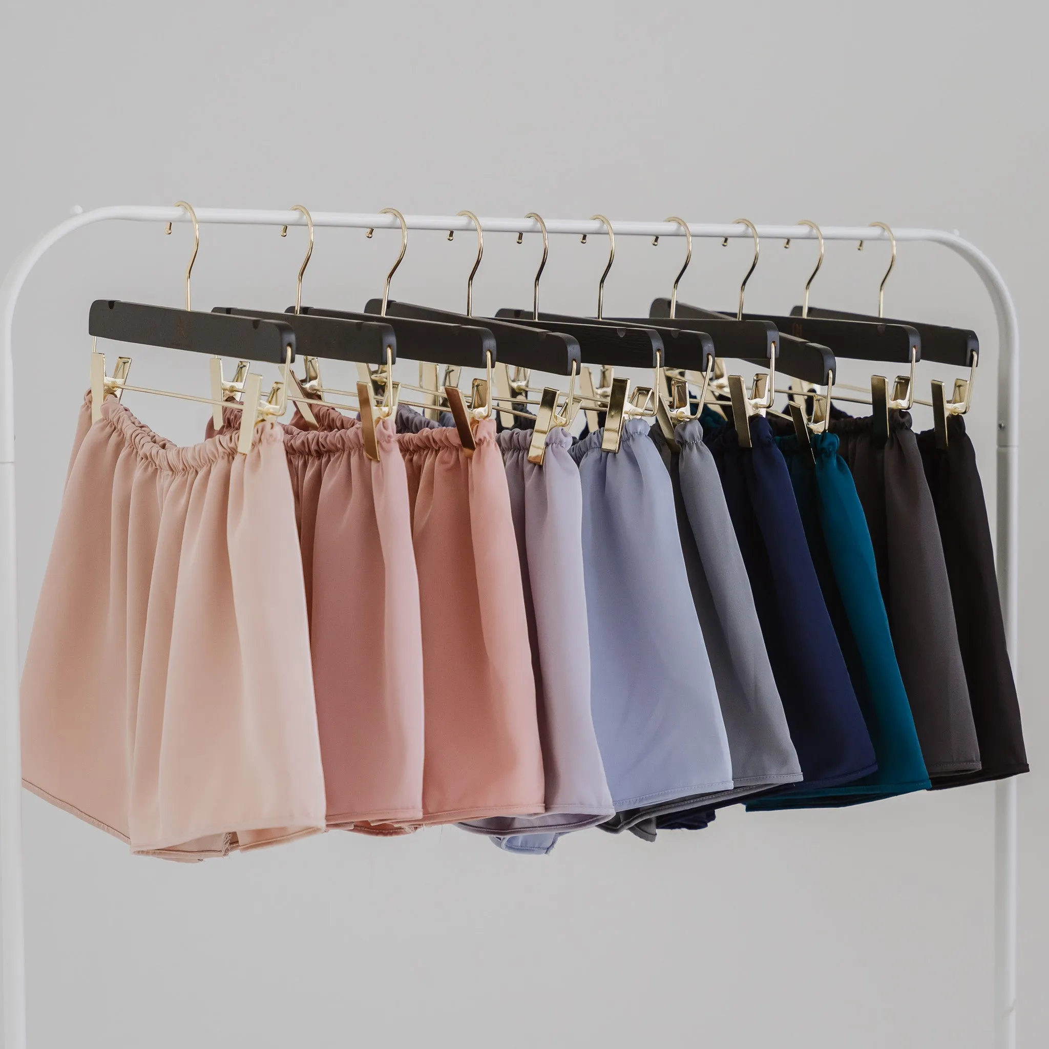 Luxurious Cooling Crease-less Satin Shorts in Shimmering Blush