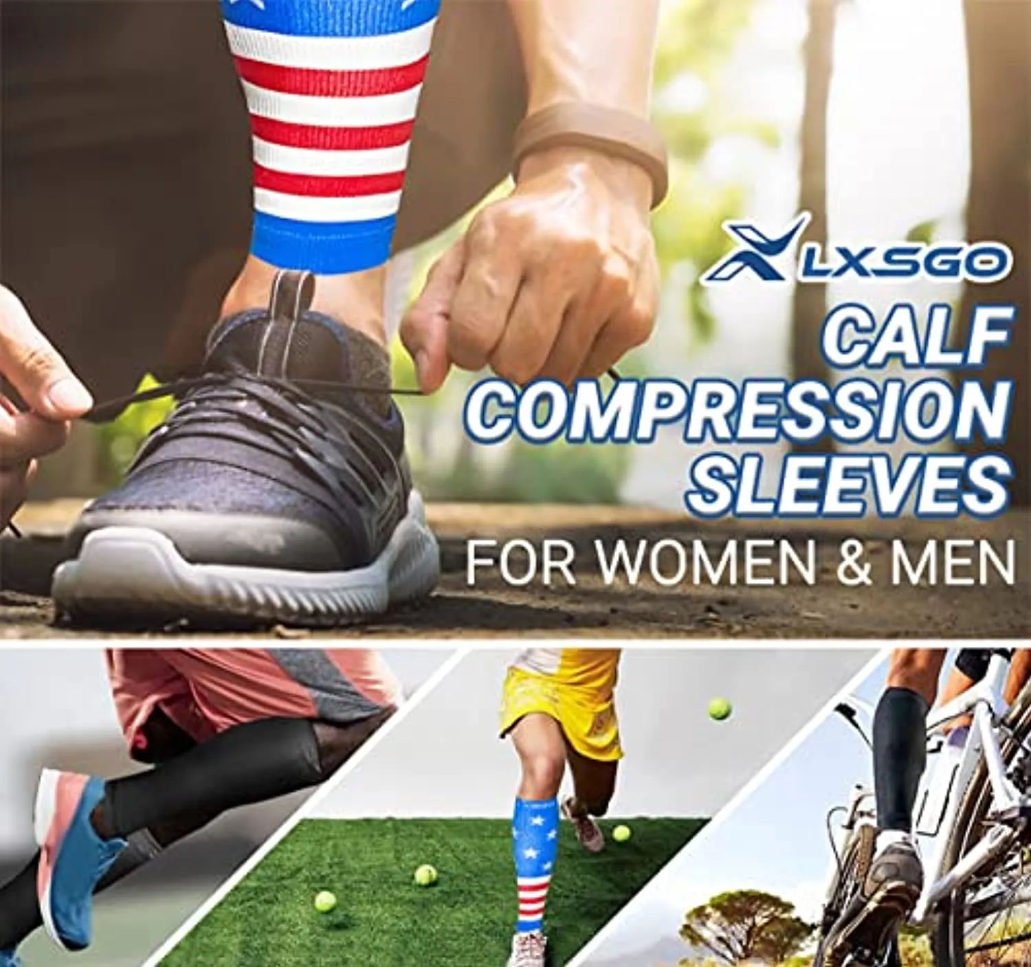 LxsGo Calf Compression Sleeves Women & Men Nurses Runners Leg Compression Socks