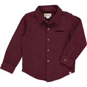 Me & Henry Atwood Woven Shirt - Burgundy