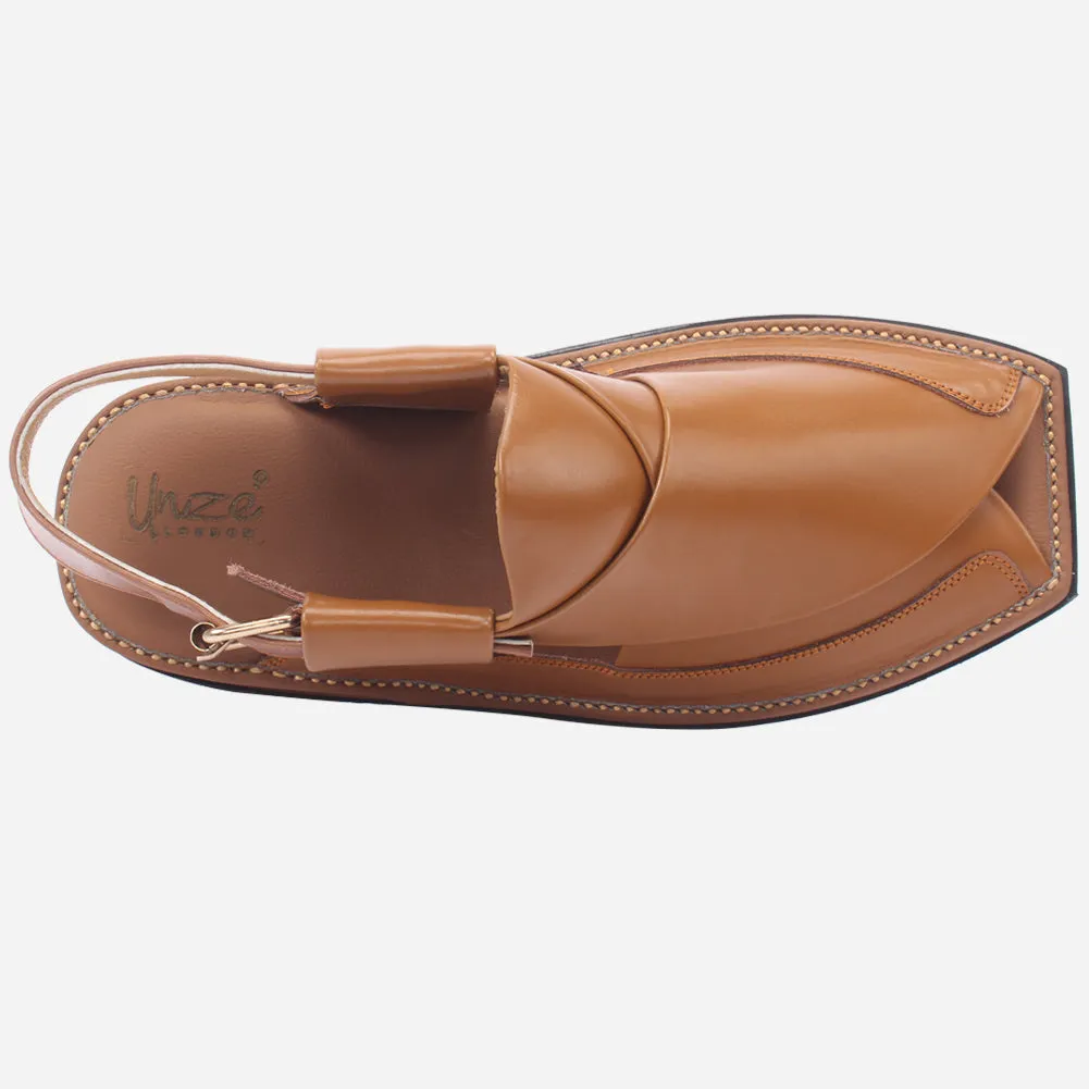 Mens "FARID" Leather Buckled Peshawari Sandals