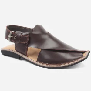 Mens "HADI" Leather Peep-toe Peshawari Sandals