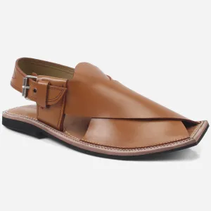 Mens "HADI" Leather Peep-toe Peshawari Sandals