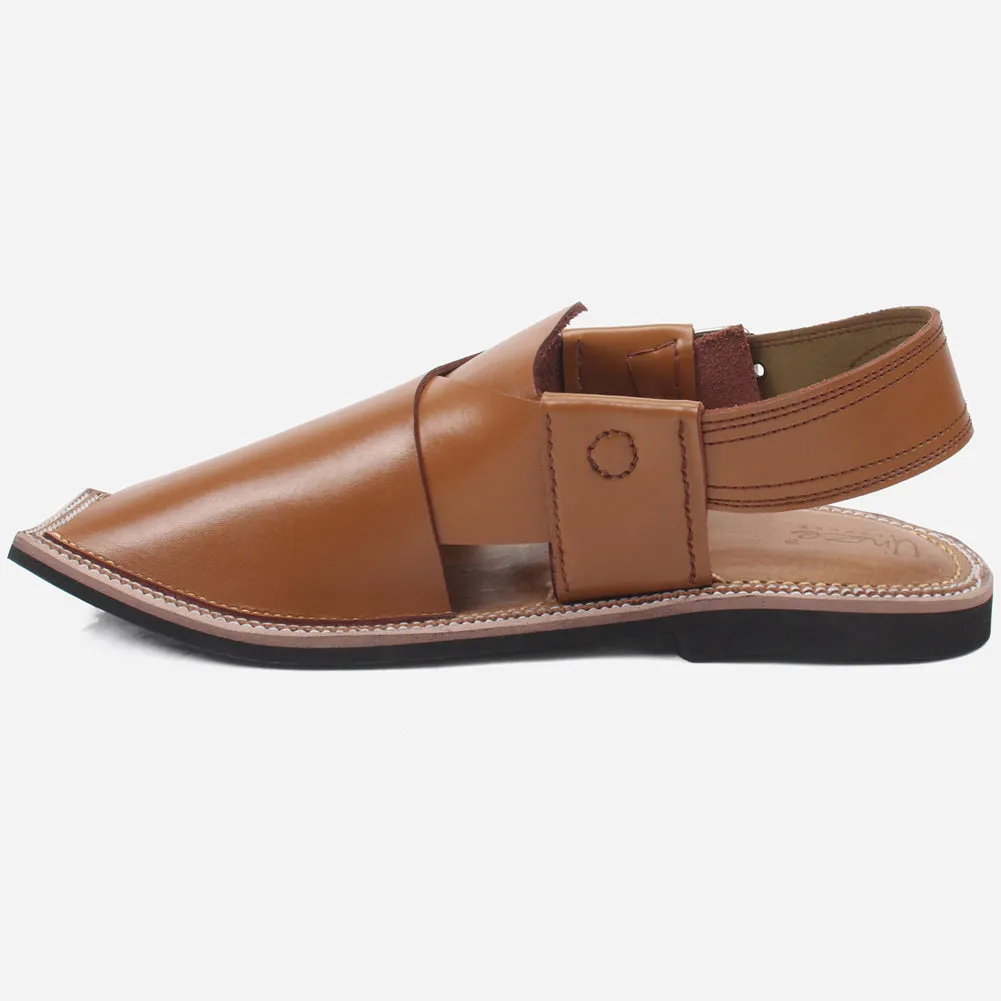 Mens "HADI" Leather Peep-toe Peshawari Sandals