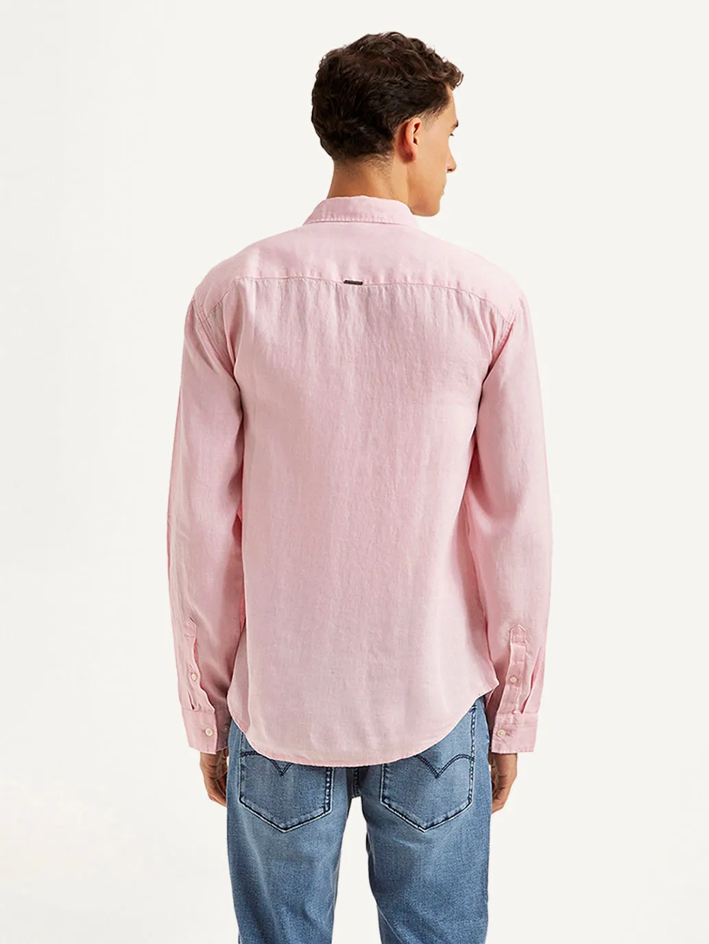 Men's Solid Slim Fit Linen Shirt