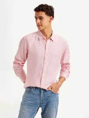 Men's Solid Slim Fit Linen Shirt