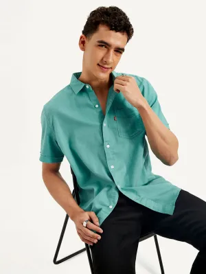 Men's Solid Slim Fit Oxford Shirt