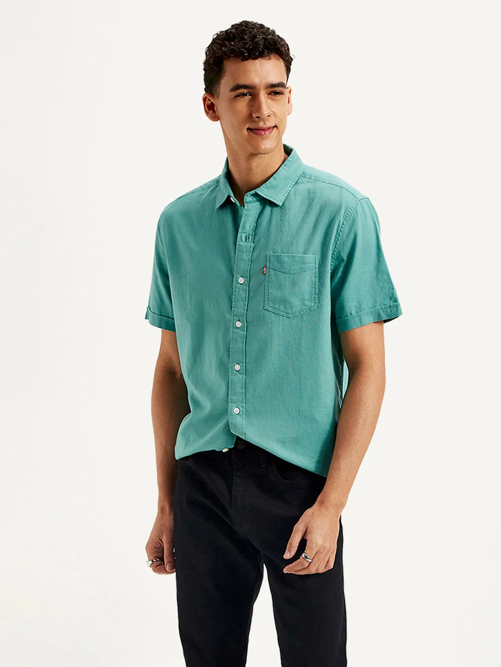 Men's Solid Slim Fit Oxford Shirt