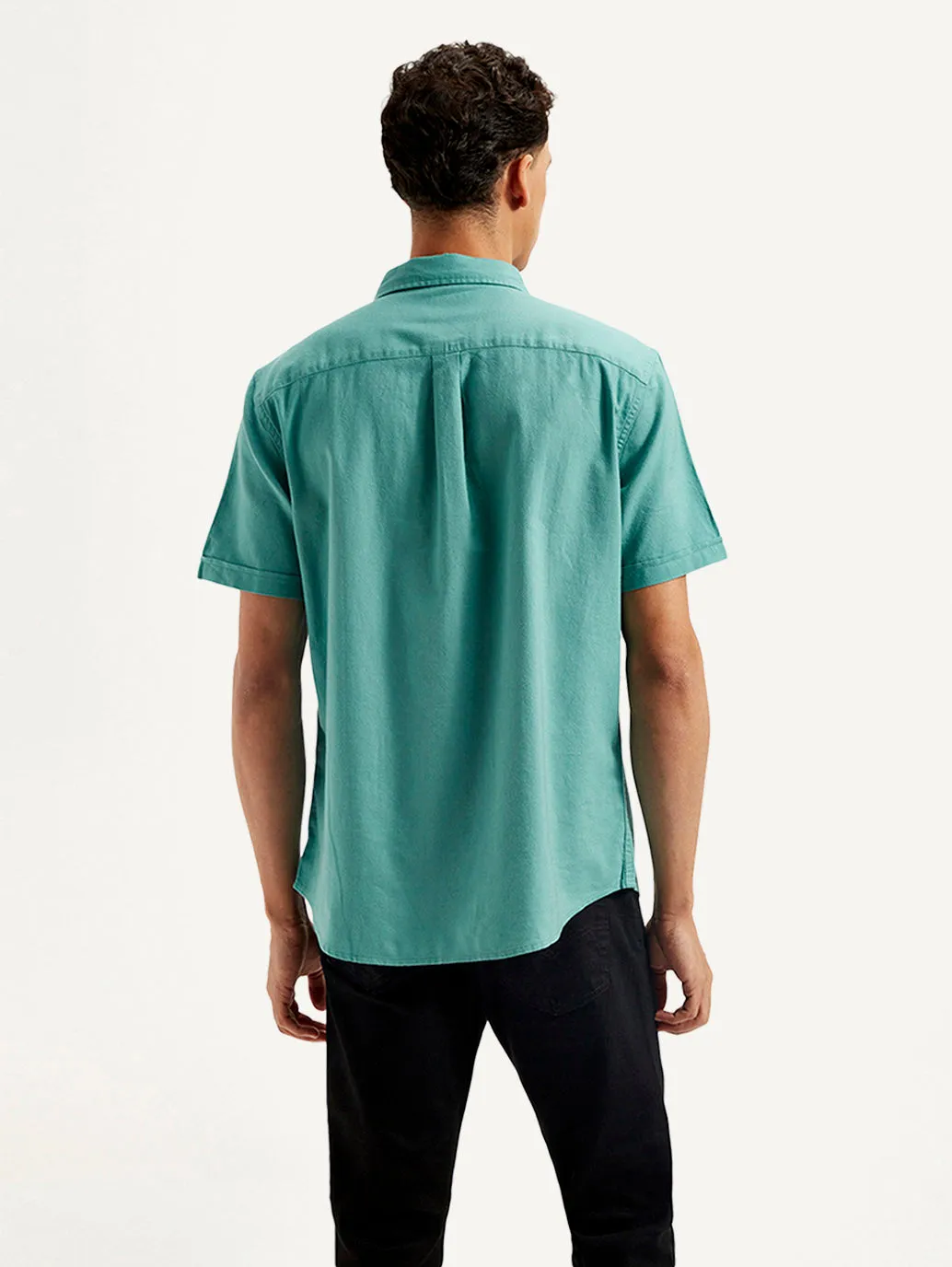 Men's Solid Slim Fit Oxford Shirt