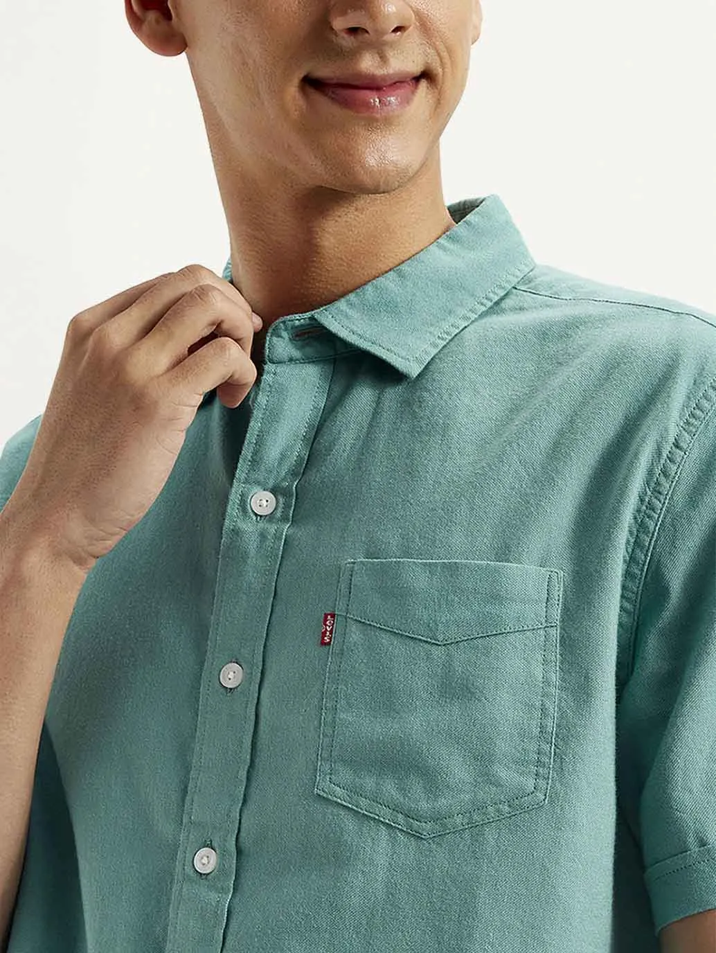 Men's Solid Slim Fit Oxford Shirt