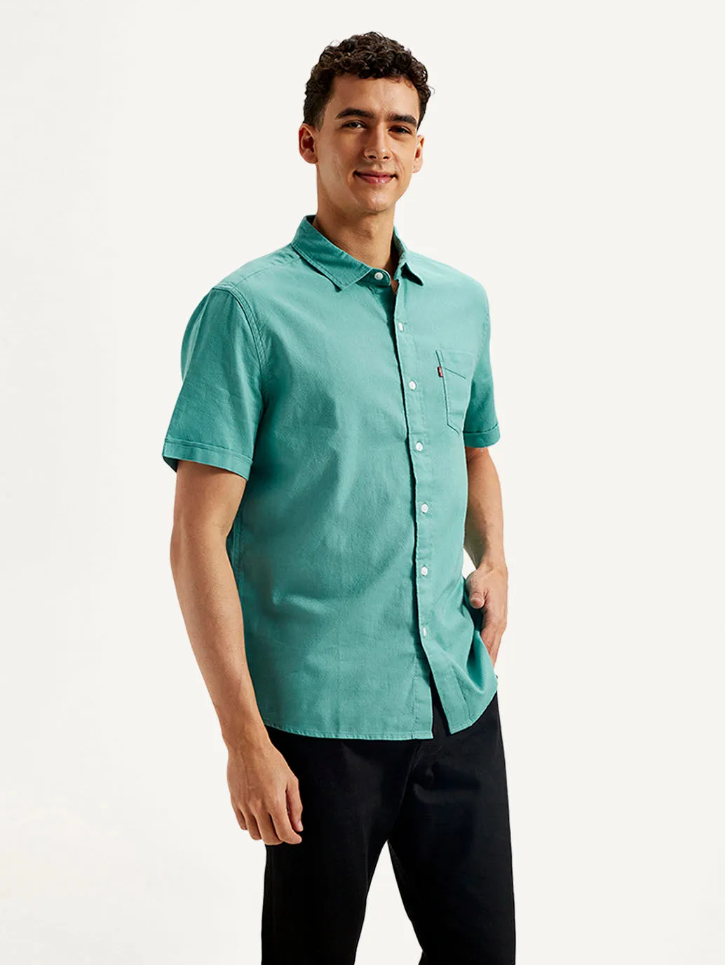 Men's Solid Slim Fit Oxford Shirt
