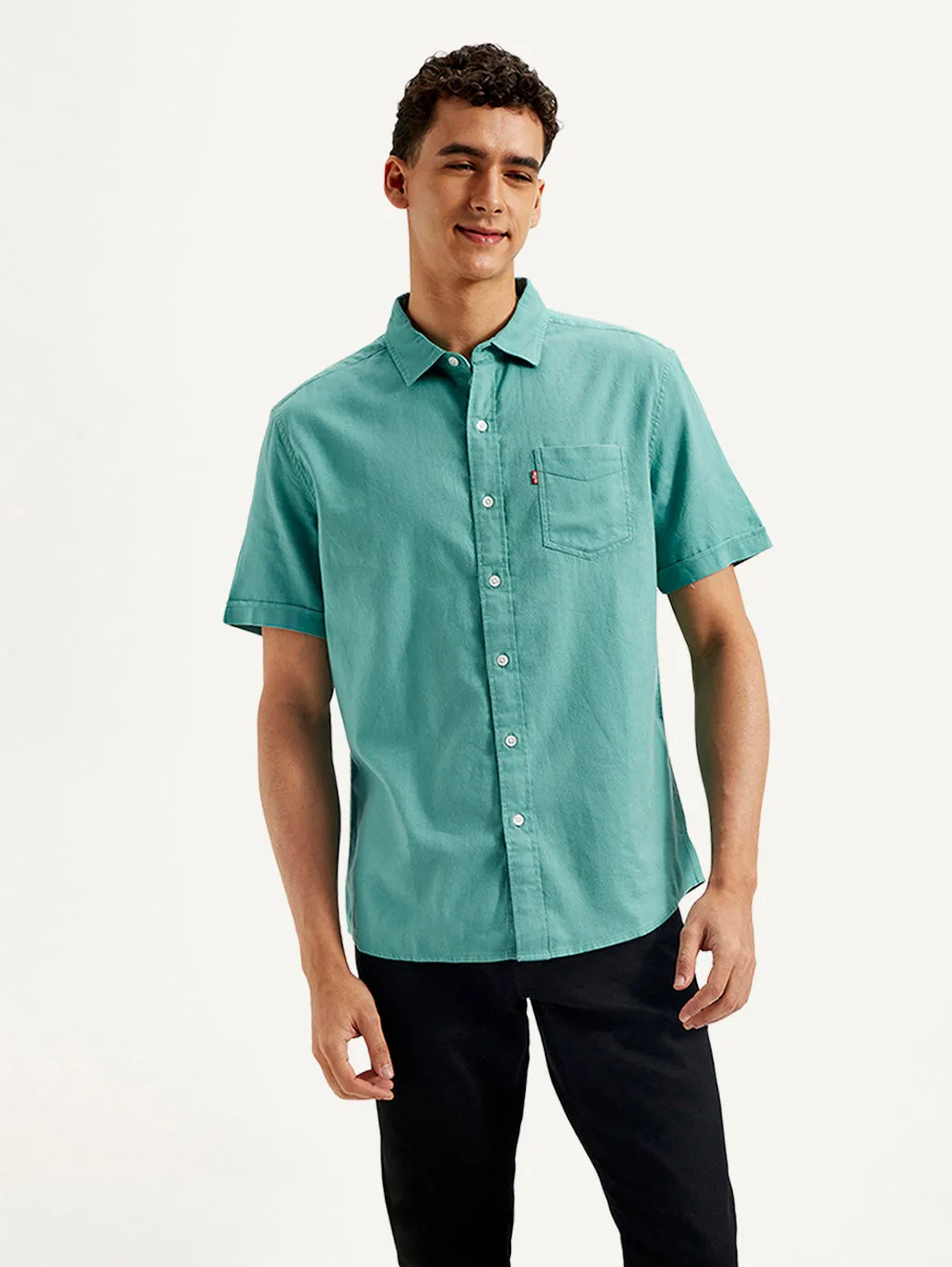 Men's Solid Slim Fit Oxford Shirt
