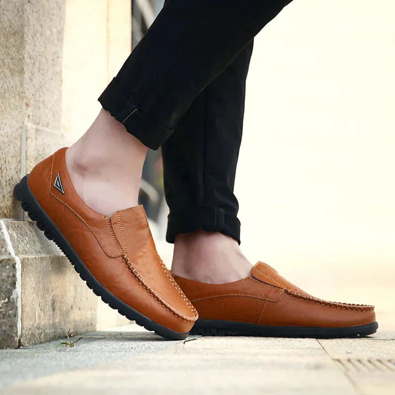 Men's Stylish Vegan Leather Loafers with Durable Rubber | Ideal for All Seasons