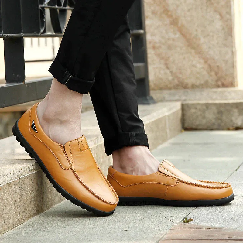 Men's Stylish Vegan Leather Loafers with Durable Rubber | Ideal for All Seasons