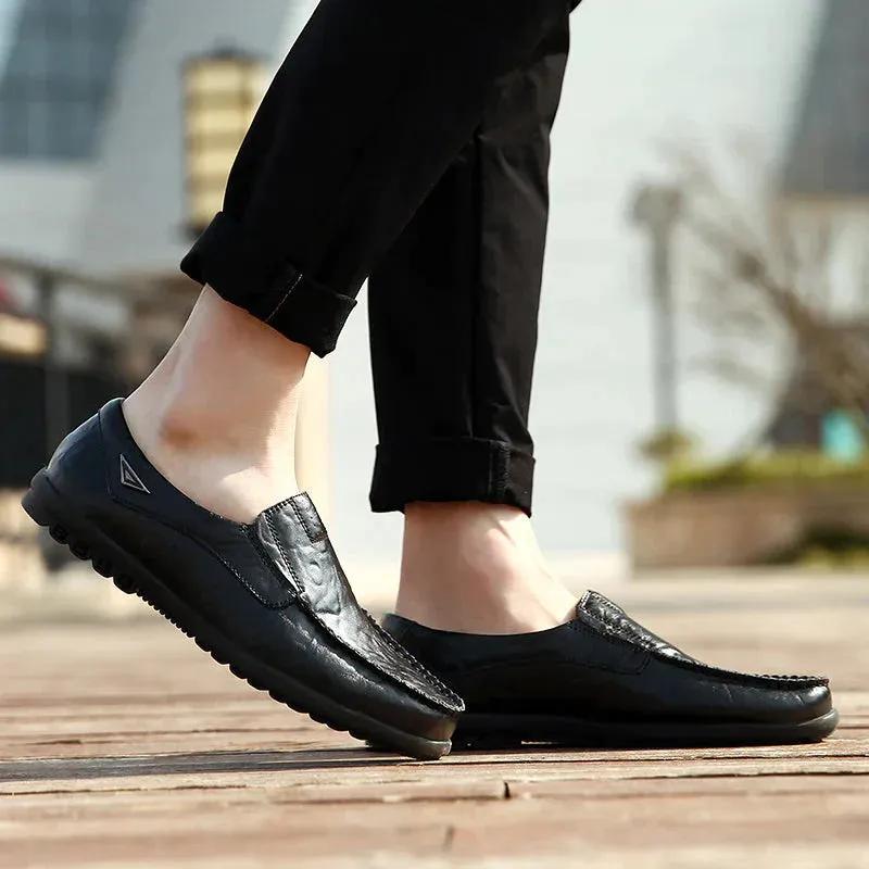 Men's Stylish Vegan Leather Loafers with Durable Rubber | Ideal for All Seasons