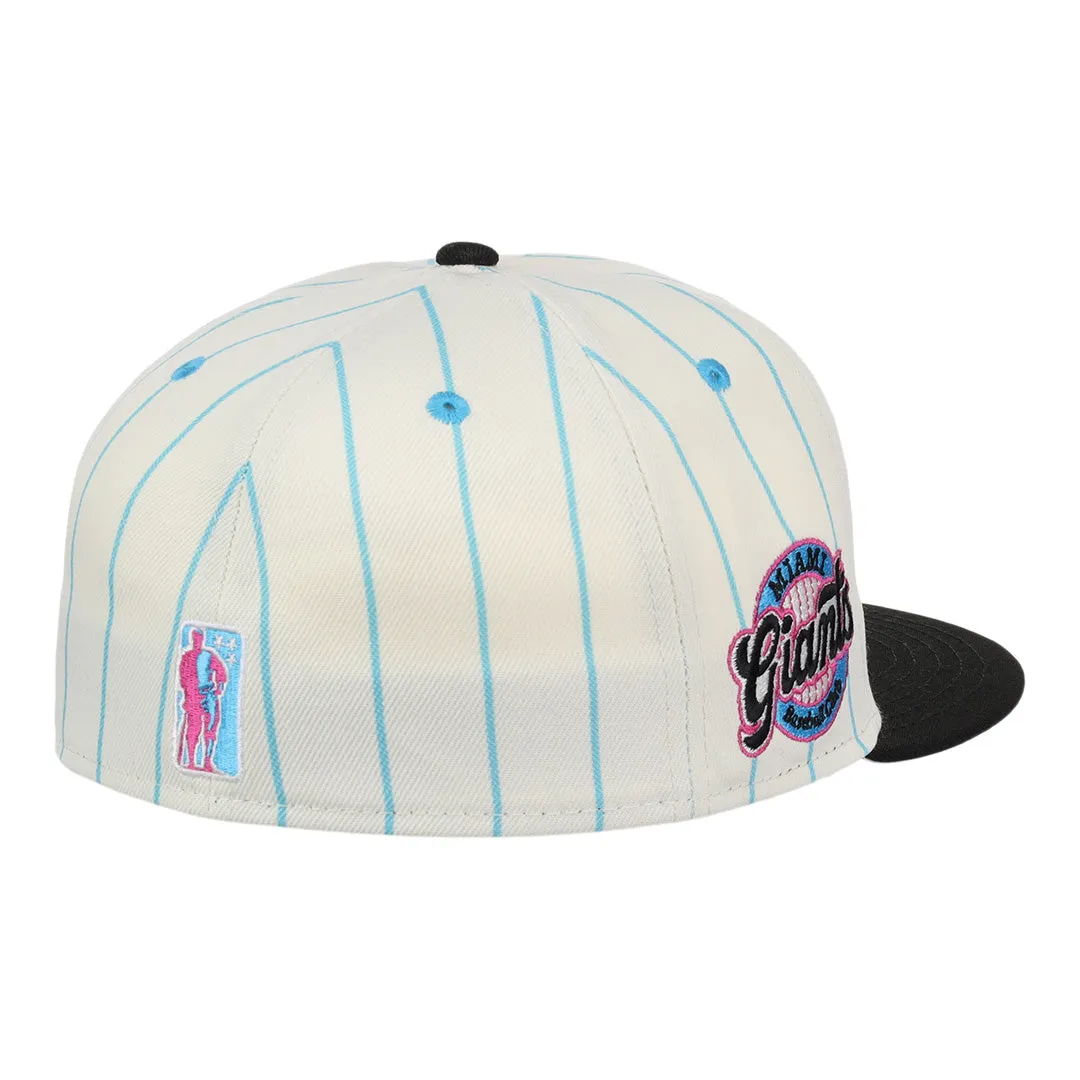 Miami Giants NLB Pinstripe Fitted Ballcap