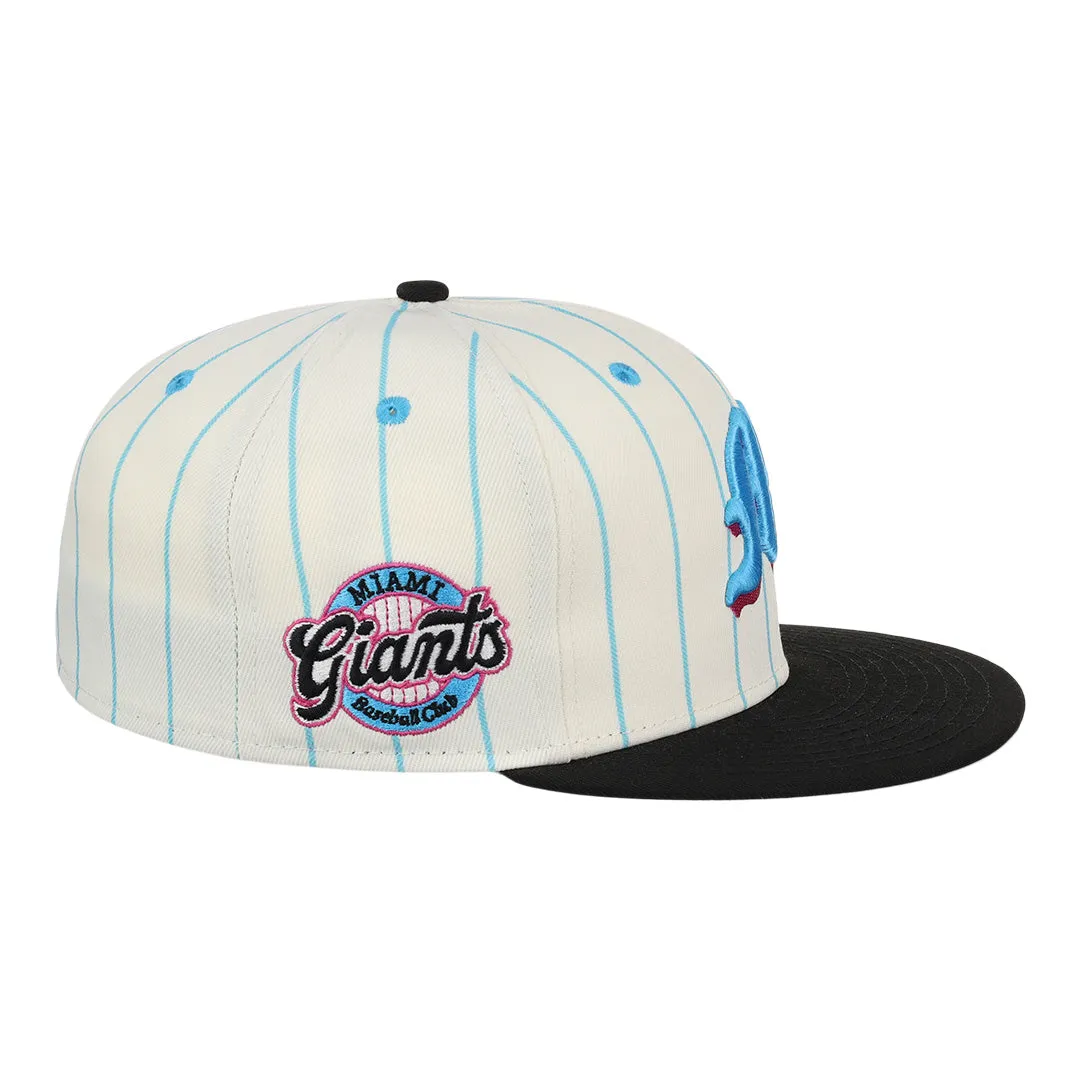 Miami Giants NLB Pinstripe Fitted Ballcap