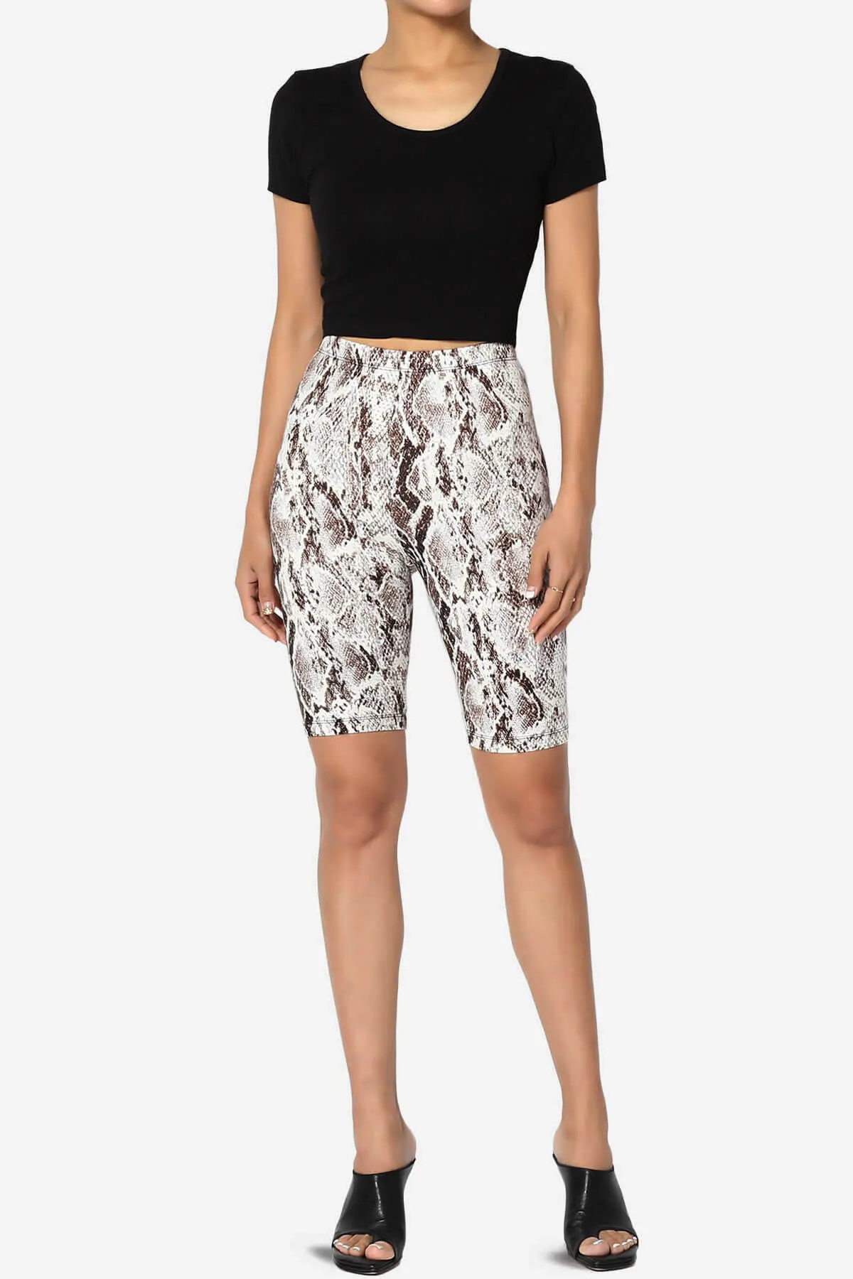 Michigan Snake Print Microfiber Bike Short Leggings