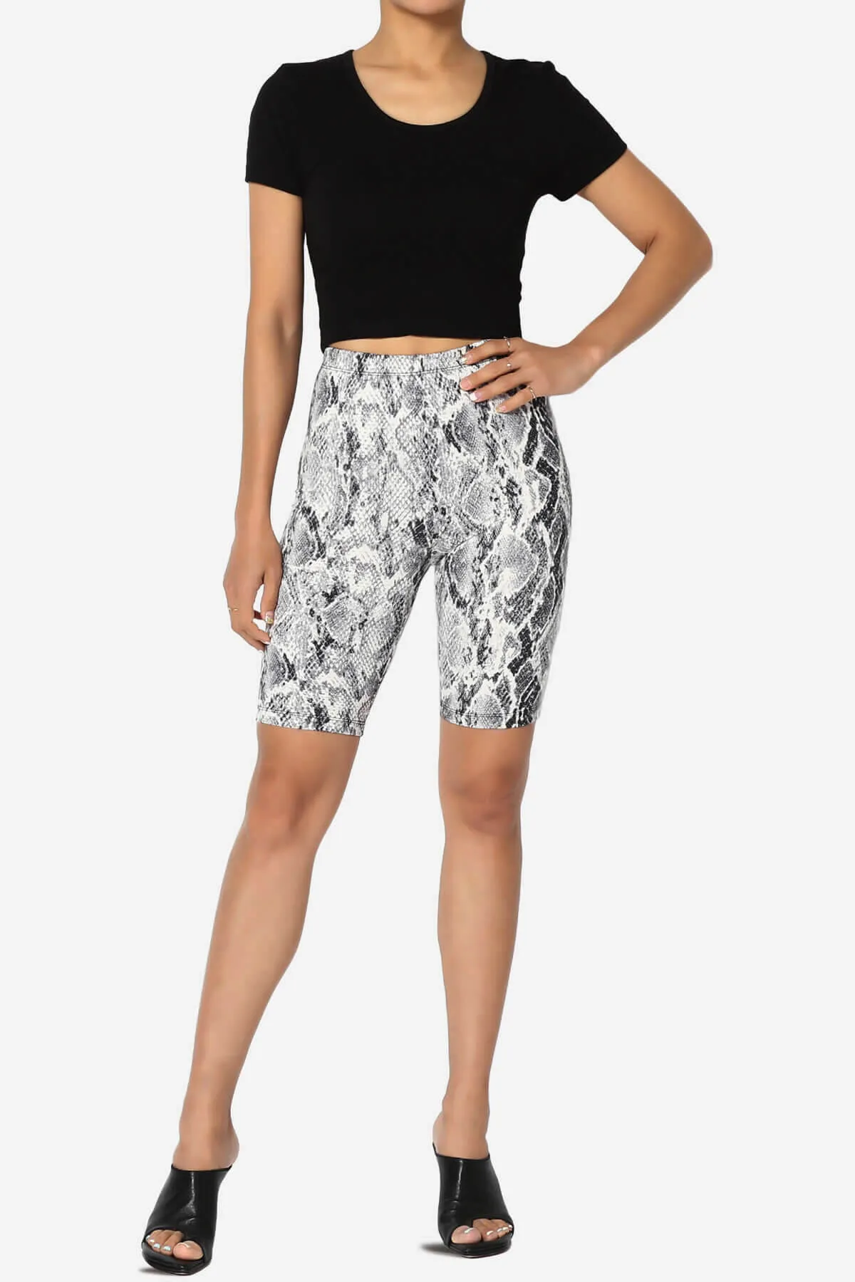 Michigan Snake Print Microfiber Bike Short Leggings