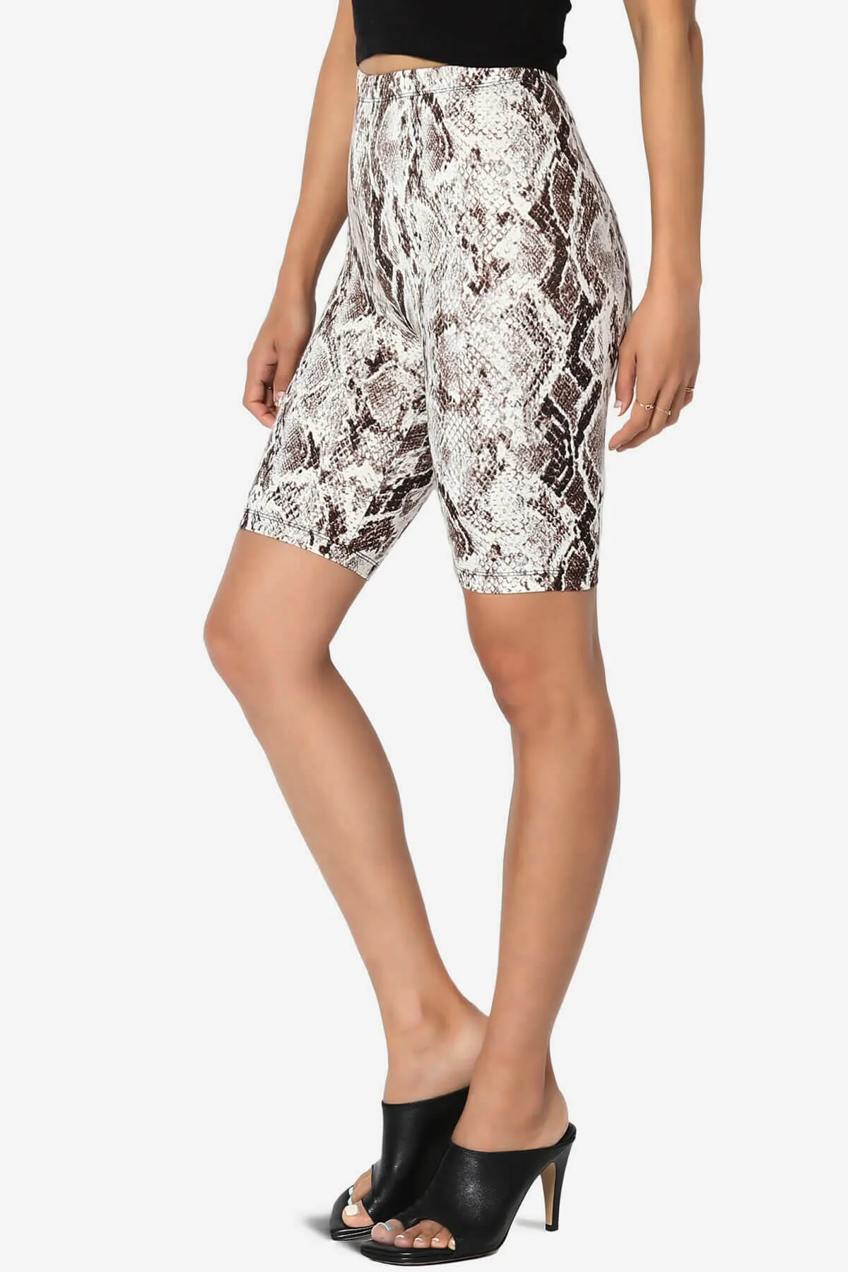 Michigan Snake Print Microfiber Bike Short Leggings