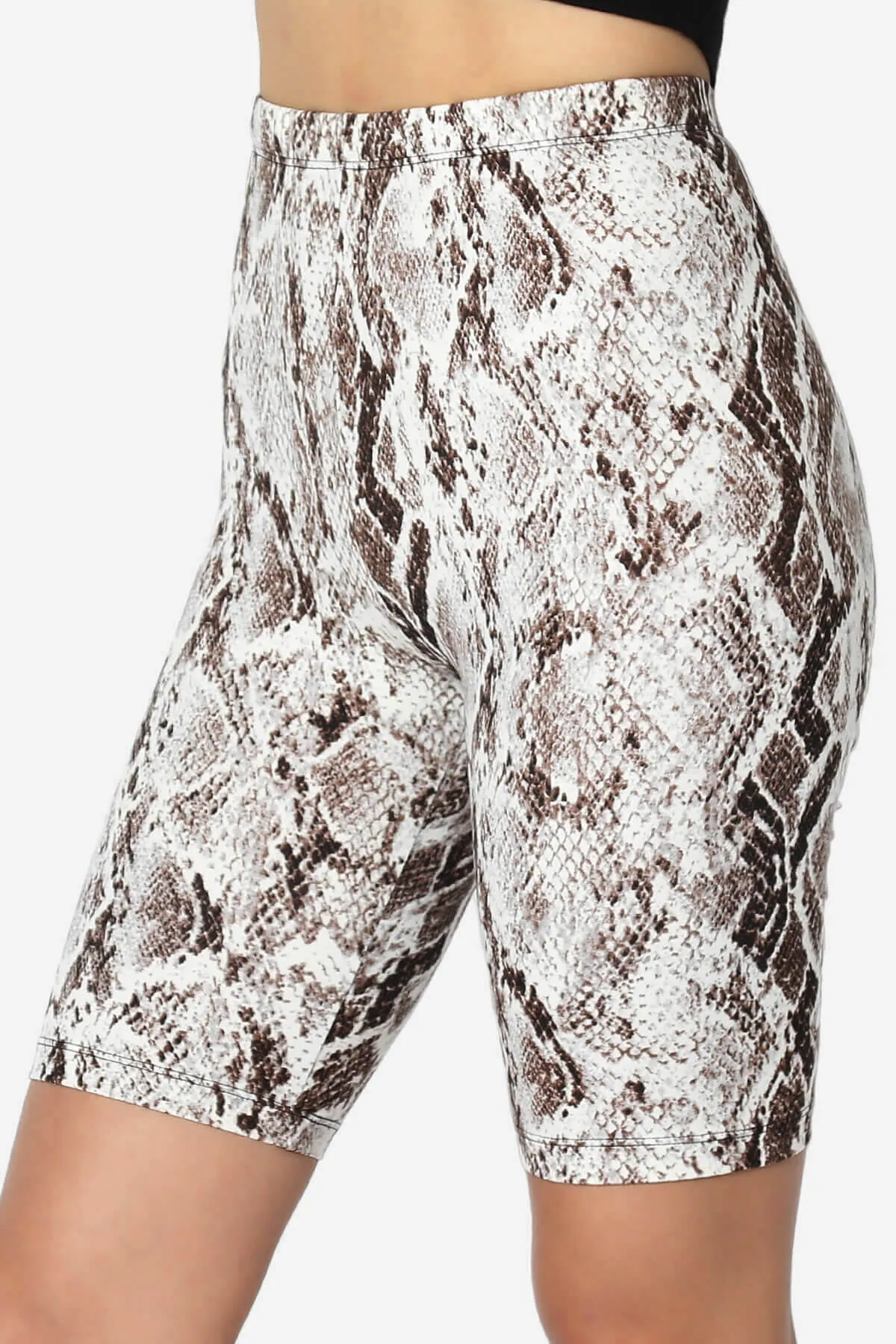 Michigan Snake Print Microfiber Bike Short Leggings