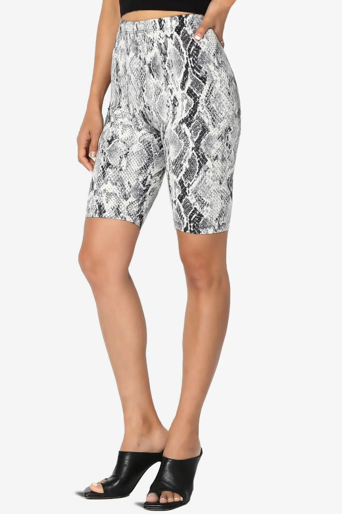 Michigan Snake Print Microfiber Bike Short Leggings