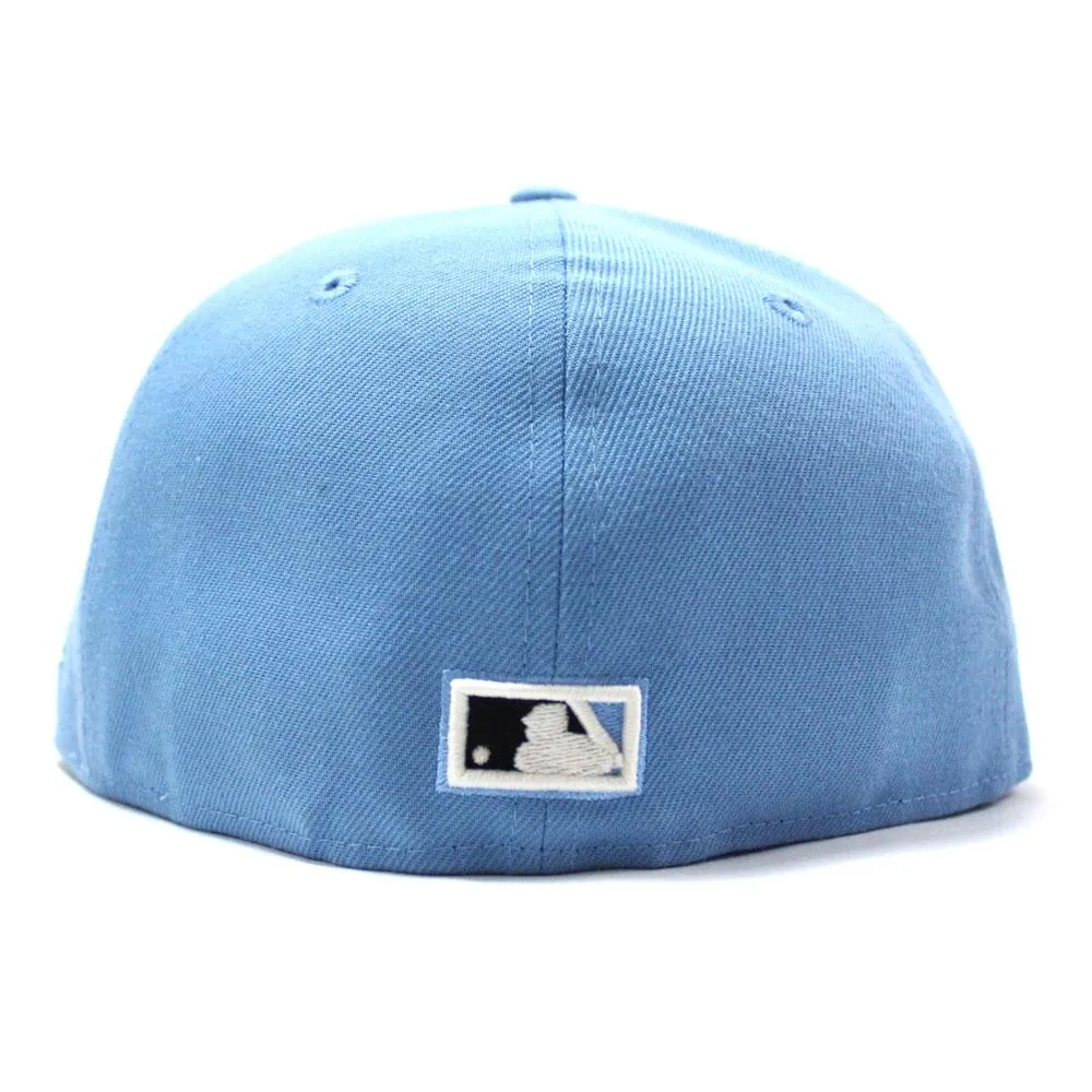 Milwaukee Brewers 1982 World Series New Era 59Fifty Fitted Hat V4 (Glow in the Dark Sky Blue Black Glow in the Dark Logo Green Under Brim)