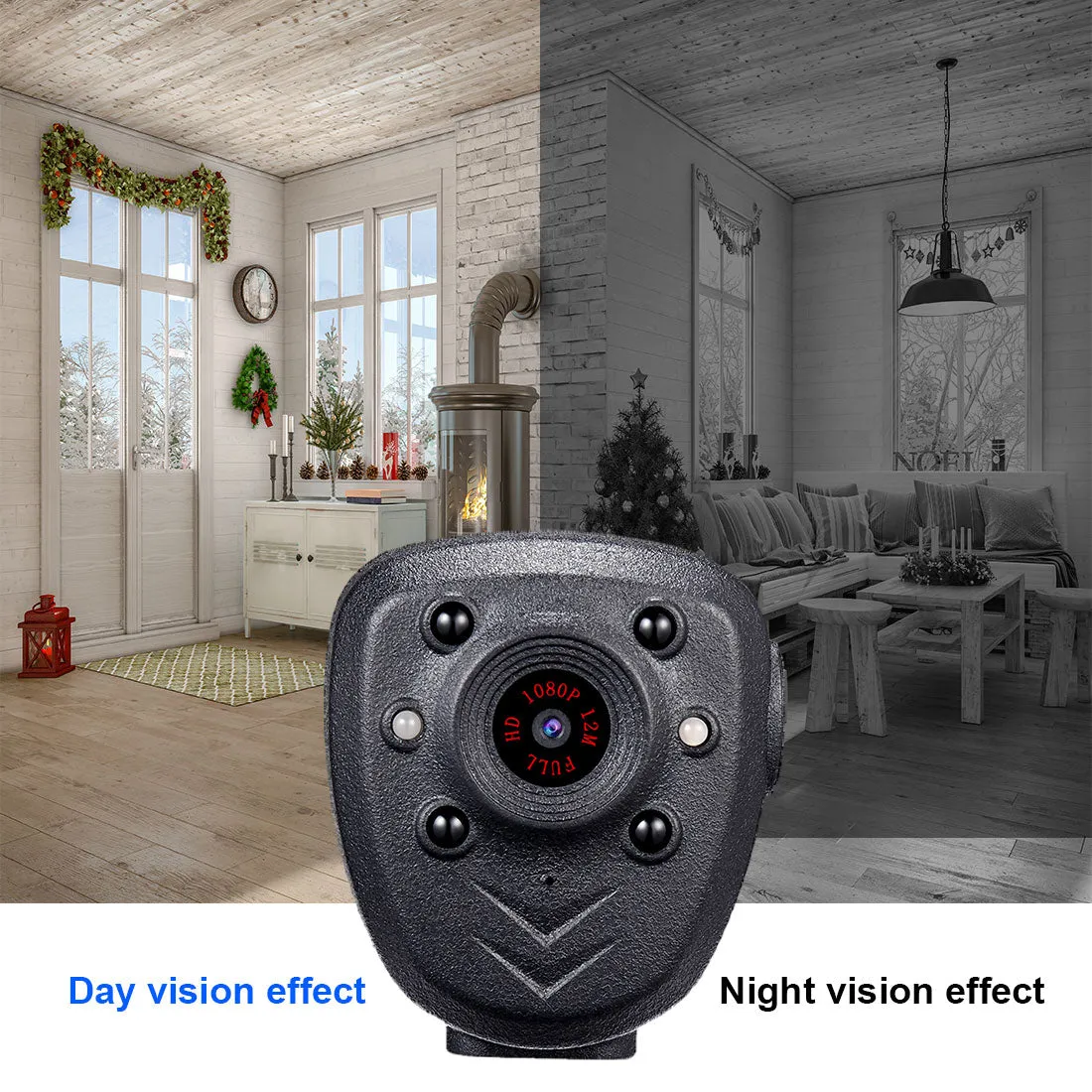 Mini Body Camera HD1080P Video Recorder Built-in 32GB Memory Card, Wearable Police Cam with Night Vision, Pocket Clip for Office, Law Enforcement, Security Guard, Home, Car, Bike, Hiking