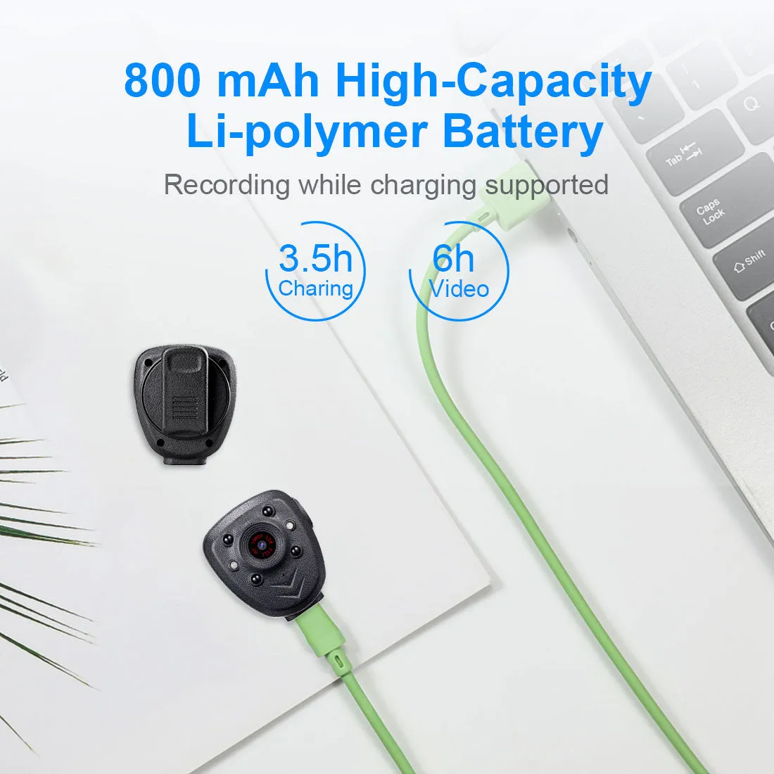 Mini Body Camera HD1080P Video Recorder Built-in 32GB Memory Card, Wearable Police Cam with Night Vision, Pocket Clip for Office, Law Enforcement, Security Guard, Home, Car, Bike, Hiking
