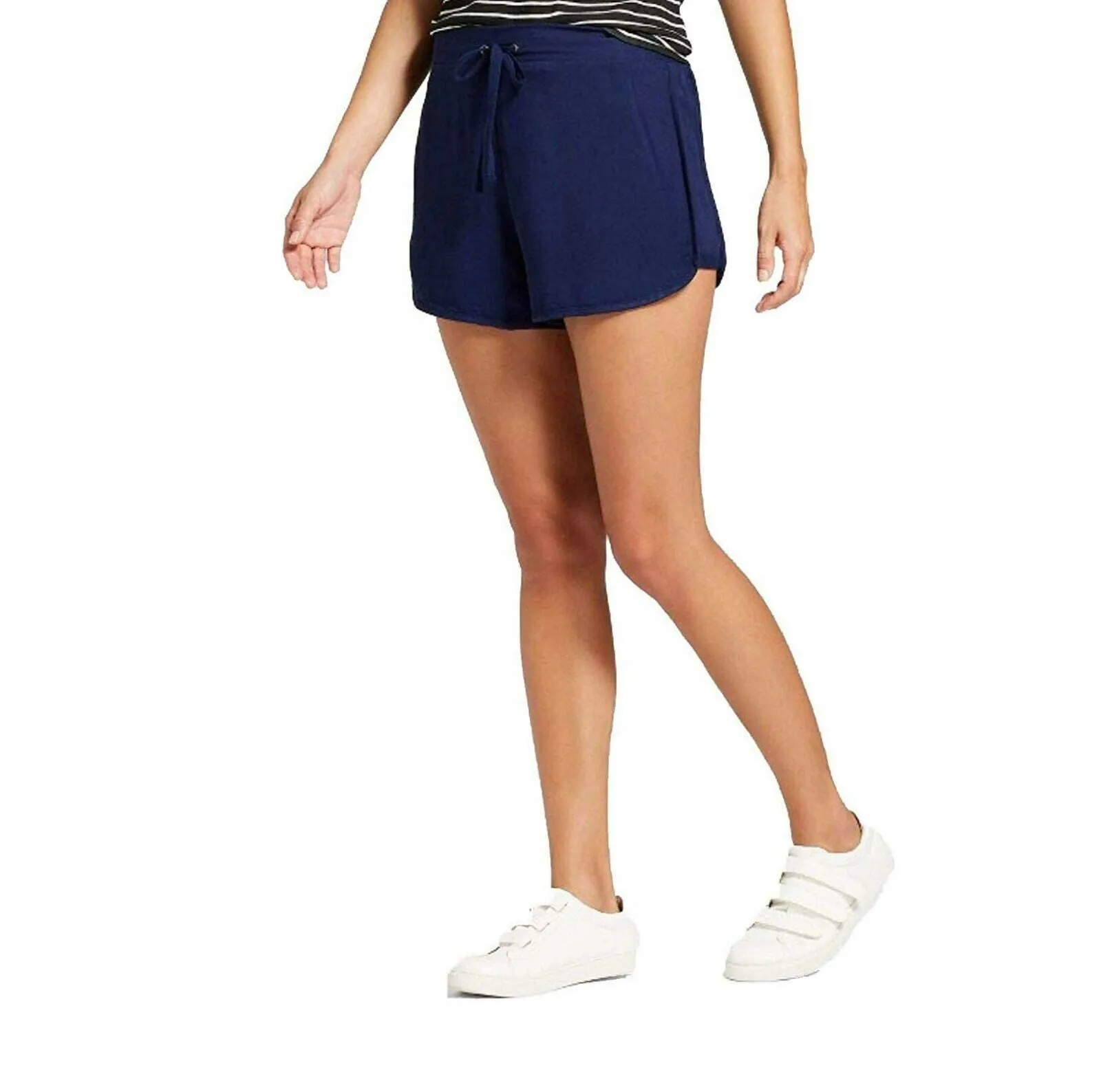 Mossimo Women's Elastic Back Drawstring Soft Twill Shorts