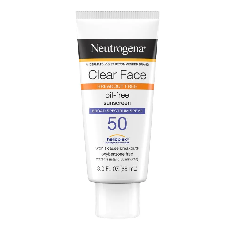 Neutrogena Clear Face Liquid Lotion Sunscreen Broad Spectrum SPF 50