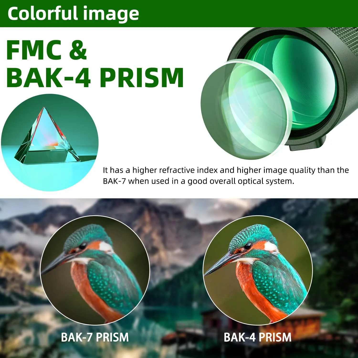 NEW 40X60 Monocular Telescope High Power Monocular for Adults with Phone Adapter & Tripod & Hand Strap Low Night Vision Monocular Equipped with BAK4 Prism for Bird Watching Camping Travelling Concert, Retails $119 