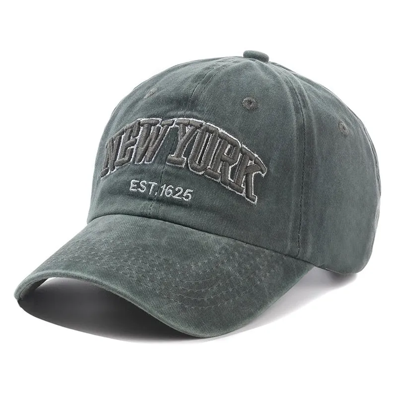 New York Washed Cotton Cap for Men Women Gorras Snapback Caps