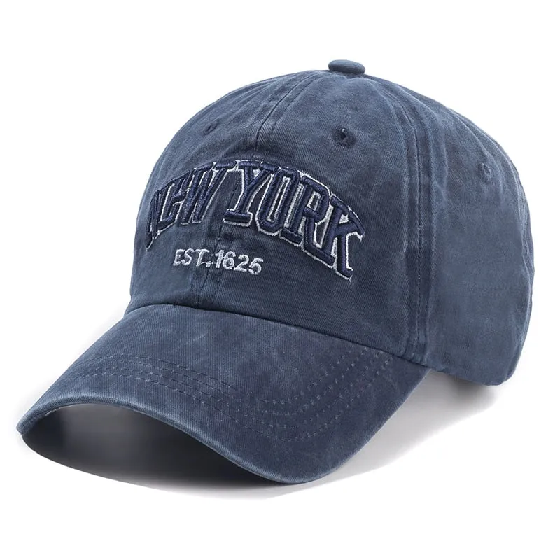 New York Washed Cotton Cap for Men Women Gorras Snapback Caps