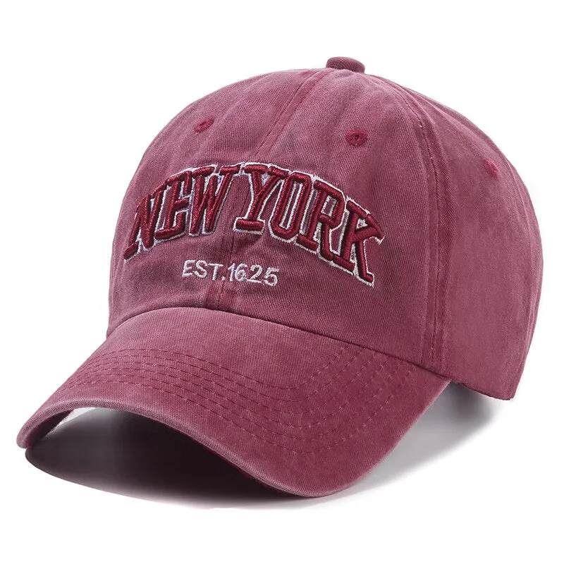 New York Washed Cotton Cap for Men Women Gorras Snapback Caps