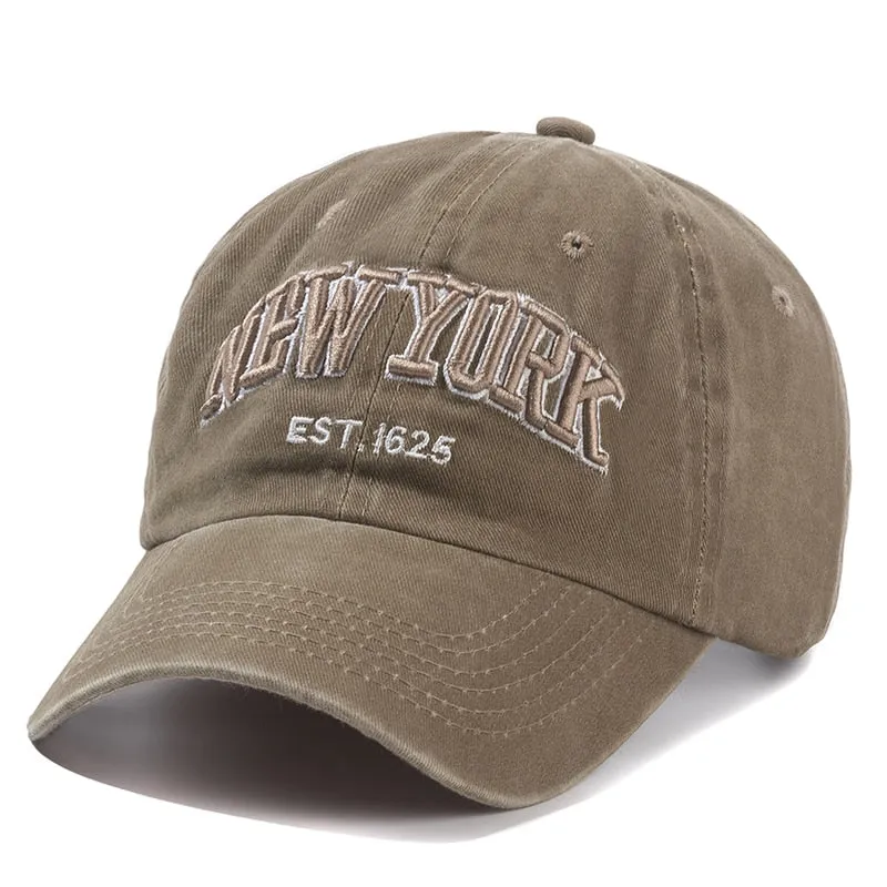 New York Washed Cotton Cap for Men Women Gorras Snapback Caps