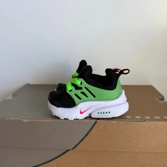 Nike Presto Black/Green Strike Toddler Sneakers - SZ 4 C