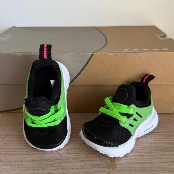 Nike Presto Black/Green Strike Toddler Sneakers - SZ 4 C