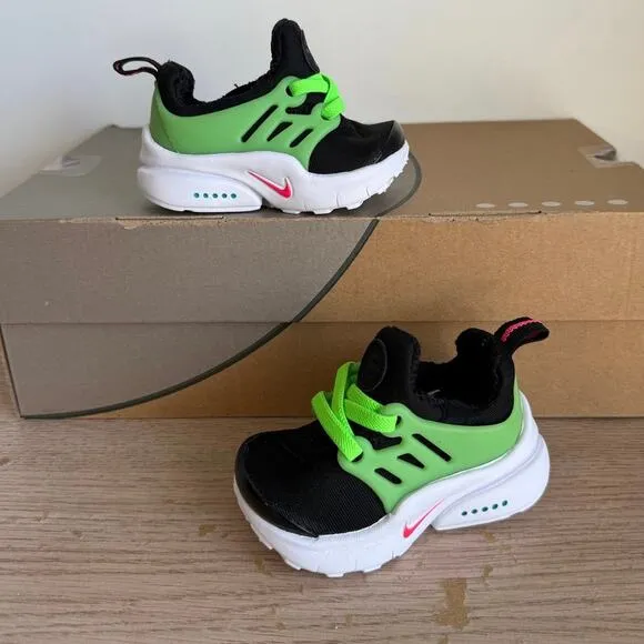 Nike Presto Black/Green Strike Toddler Sneakers - SZ 4 C