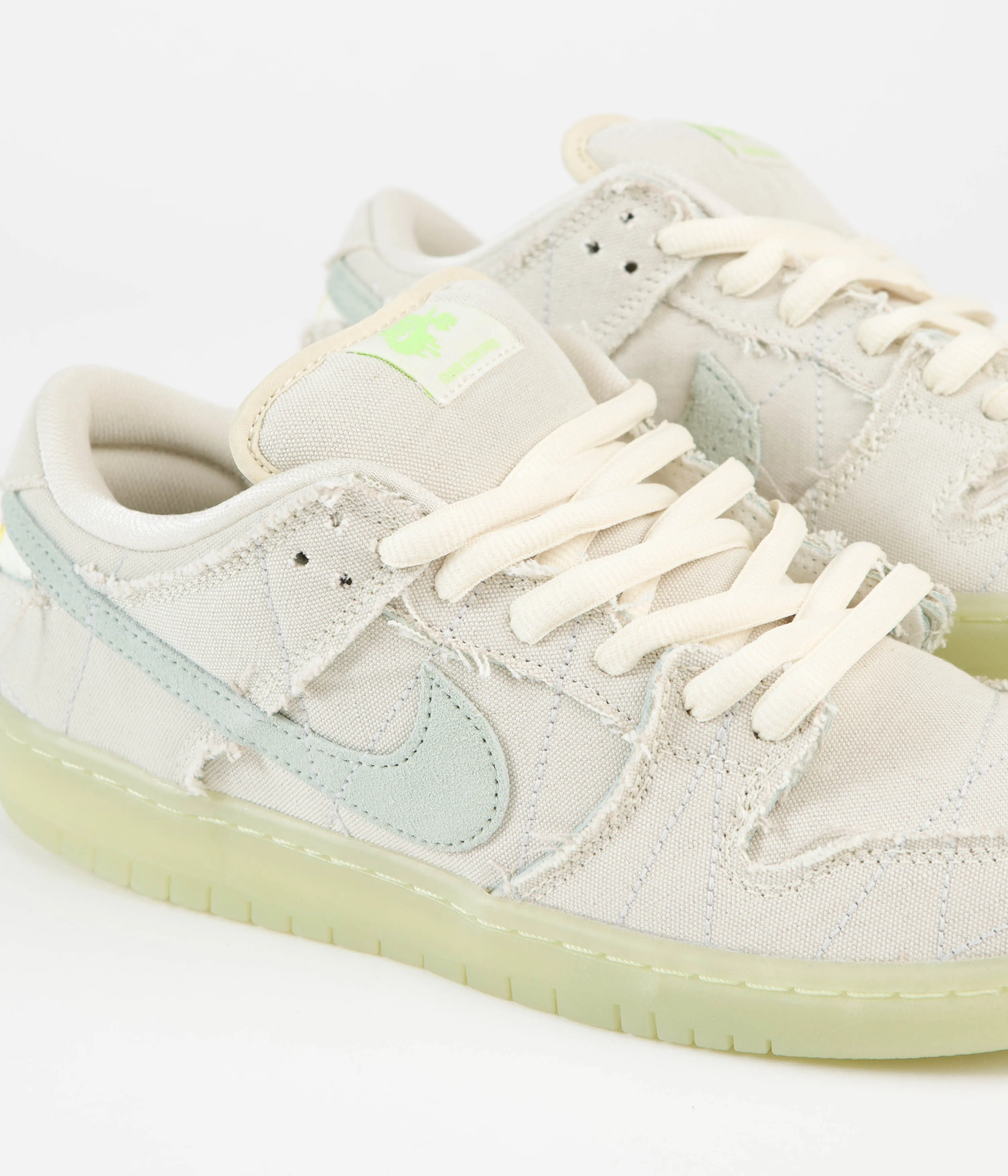 Nike SB Dunk Low Pro Premium 'Mummy' Shoes - Coconut Milk / Seafoam - Yellow Strike