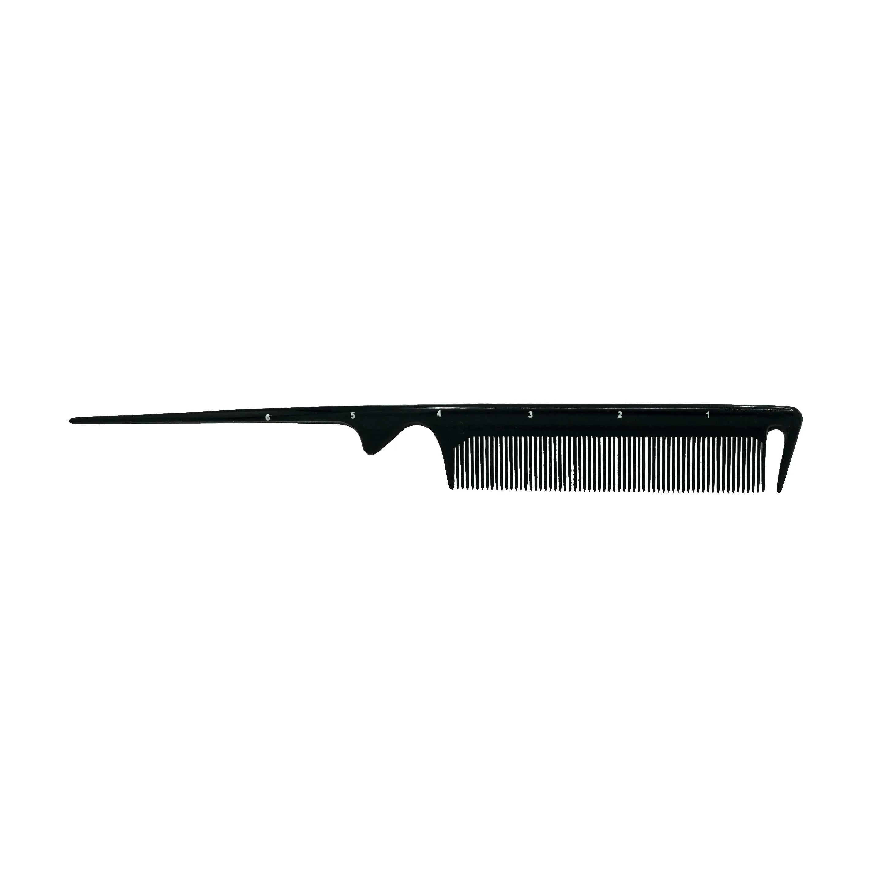 Pegasus 131, 8.5in Hard Rubber Fine Tooth Rat Tail Comb with Sectioning, Smooth Edges, Anti Static, Heat and Chemically Resistant, Great for Parting, Coloring Hair | Peines de goma dura - Black