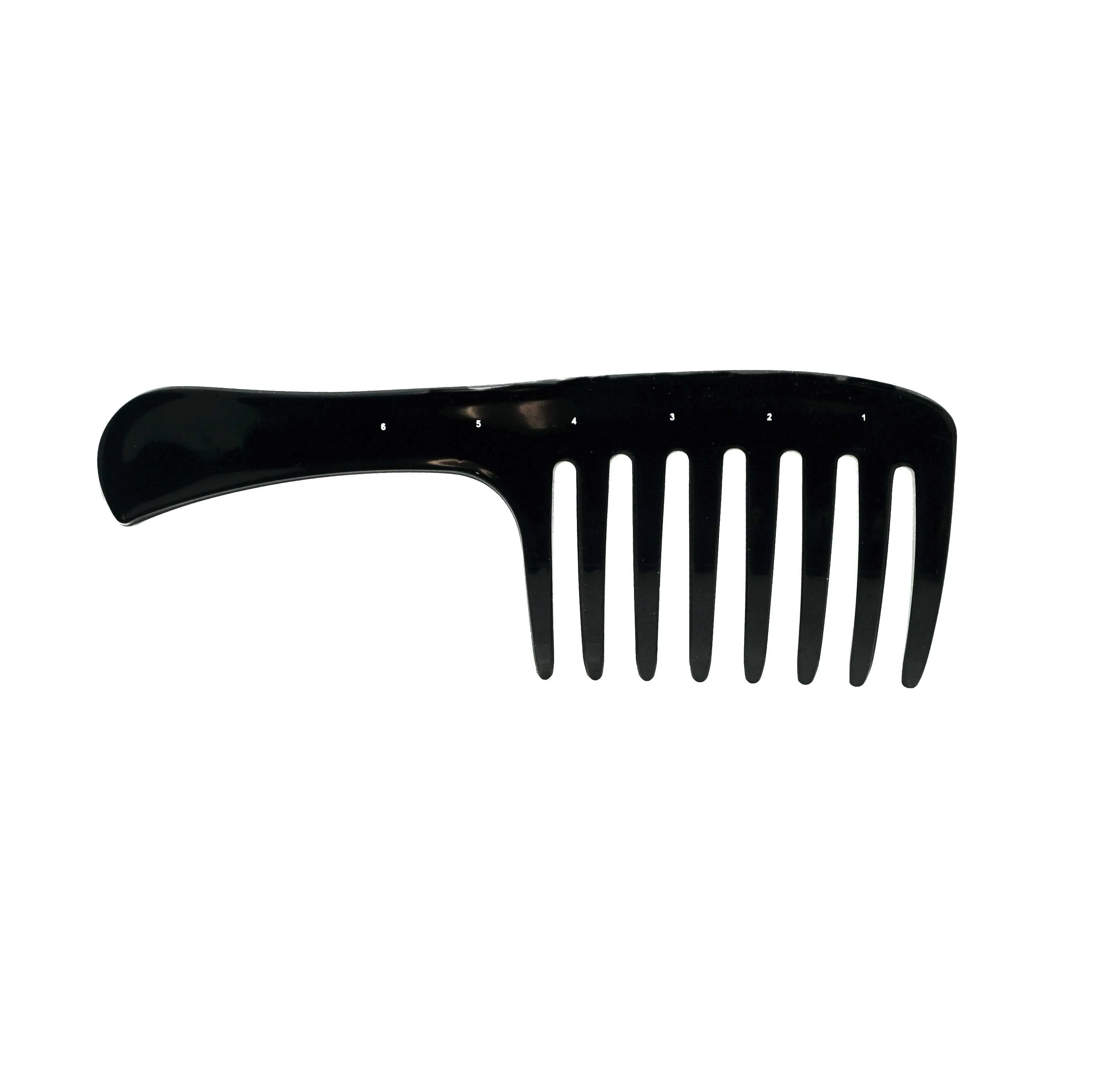 Pegasus 511_B1, 9in Curved Blow Dry Styler Comb, Handmade, Seamless, Smooth Edges, Anti Static, Heat and Chemically Resistant, Wet Hair, Everyday Grooming Comb | Peines de goma dura - Black