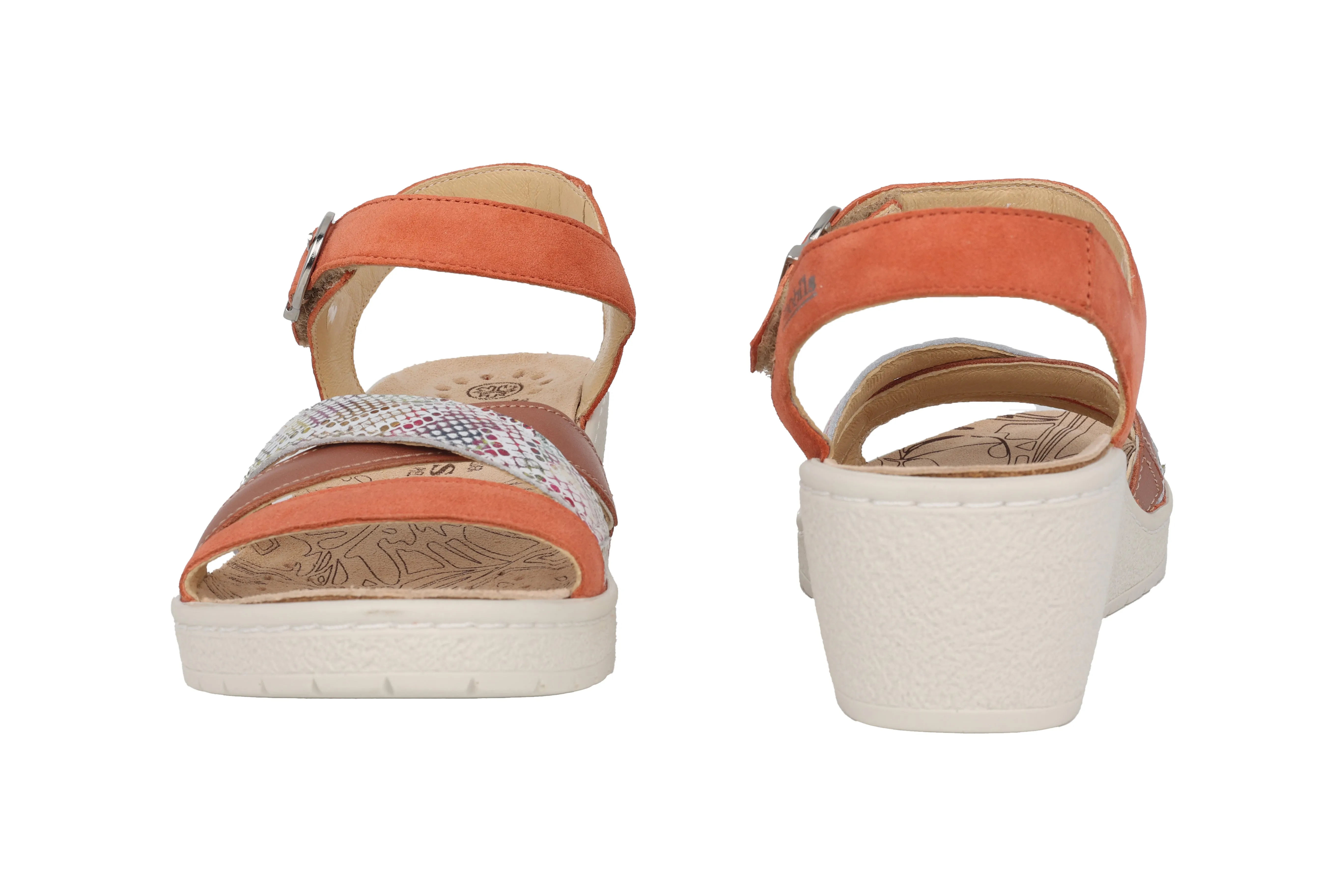 'Pietra' women's wide fit (H) sandals - Orange