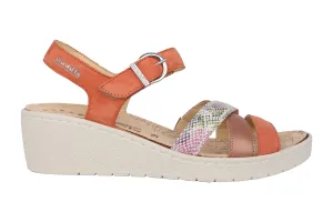 'Pietra' women's wide fit (H) sandals - Orange