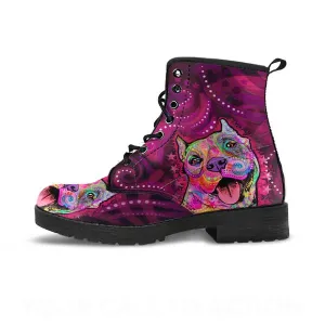 Pink Pit Bull - Boots